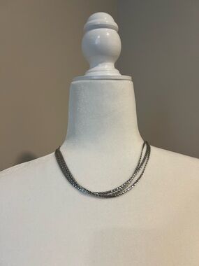 NWT Lia Sophia Silver Classified Necklace
